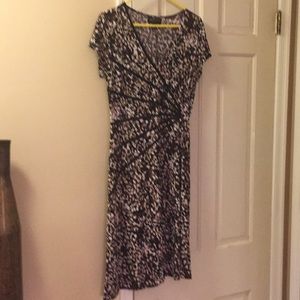 Connected Apparel brown abstract dress. Size 12